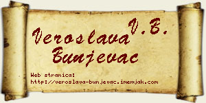 Veroslava Bunjevac vizit kartica